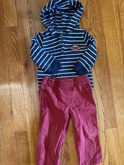 Carters Two piece daddys team Captain fall outfit 12 Months