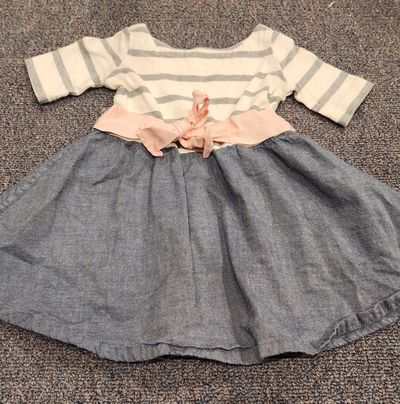 Hope and Henry Dress with pink belt 6-9 Months