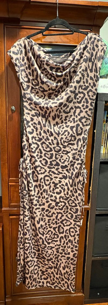 Leopard print dress Rouged sides Women's - XL