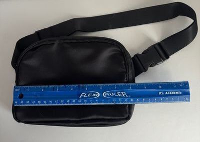 Amazon NEW double zip black Fanny pack