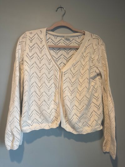 Abercrombie kids White Knit Sweater 14-16