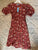Draper James rsvp new floral midi dress Red floral smocked faux wrap dress. SFPF home Women's - M