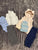 Carters Fall blue outfit bundle Vests with two sets of onesies and pants 0-3 Months