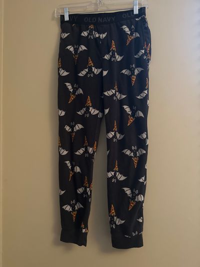 Old Navy Gray Bat Halloween Fleece PJ Pants 10-12
