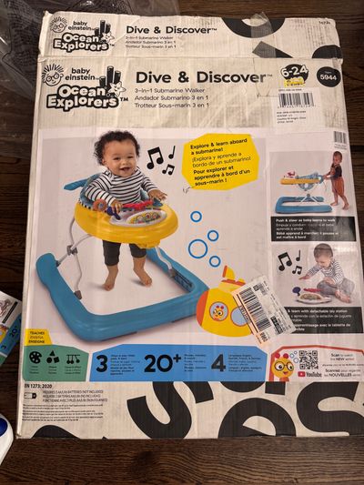 Brand new baby Einstein ocean Explorers dive & discover 3 in 1walker box is opened looks good all pieces here pi