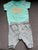 seriously handsome onesie and grey pants  0-3 Months