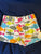Carters White shorts, multicolor fish 6-9 Months