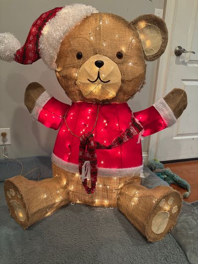 38in lighted teddy bear