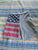 Childrens Place BRAND NEW Gray American Flag Shorts Size 14 14-16