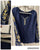 Solitaire blue blouse w yellow & white print detai Blue blouse w yellow detail on sleeves elastic arm Women's - L