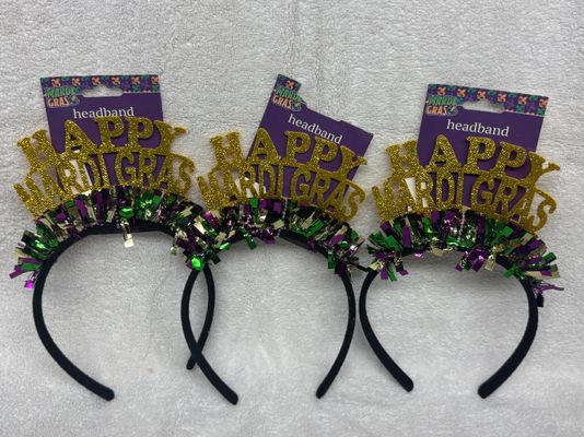 3 Brand New Mardi Gras Headbands 3 Brand New Mardi Gras Headbands