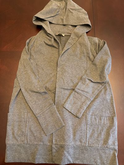 Loft grey hooded sweatshirt cardigan with pockets  Women's - XS