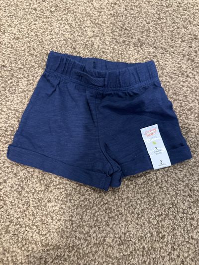 Brand new, jumping bean, navy blue shorts  3 Months
