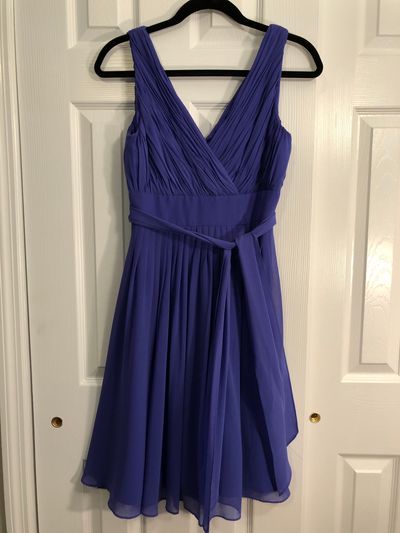Lauren by Ralph Lauren Purple chiffon ruched dress Women's 2