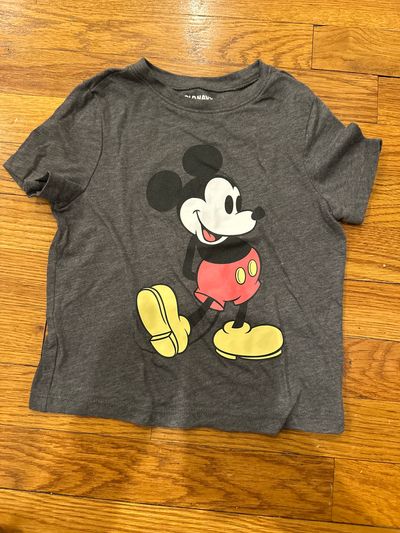 Old Navy Mickey, charcoal, gray shirt  3T