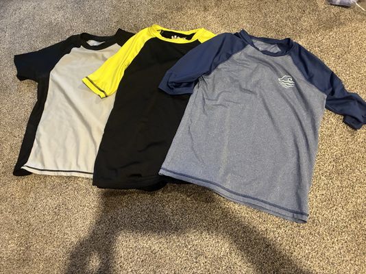 3 pack SPF Swim shirt SPF swim shirts all size L 10/12 10-12