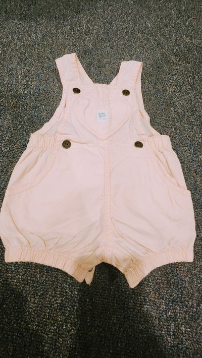 Baby bgosh Pink summer overalls 6 Months