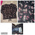 The Place Black sweater with flowers and tie bottom 7-8