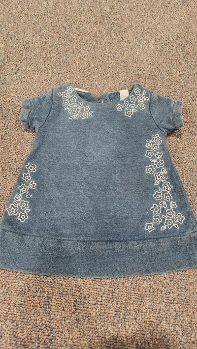 First Impressions Denim dress 0-3 Months