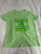 Cat and Jack green short sleeve shirt with happy-go-lucky decal size 6/7 6T/6