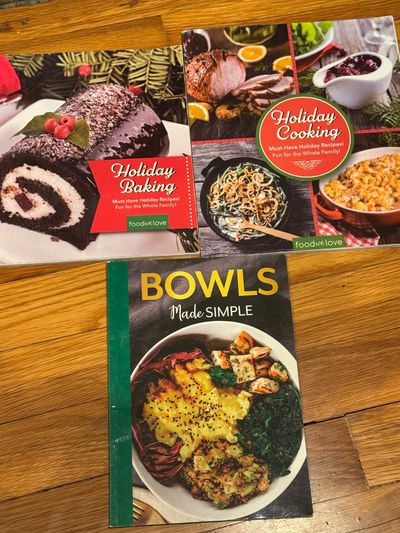3 Cookbooks, 2 Holiday and one bowls made simple 3 Cookbooks, 2 Holiday and one bowls made simple