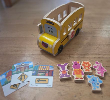 Blues Clues wooden school bus