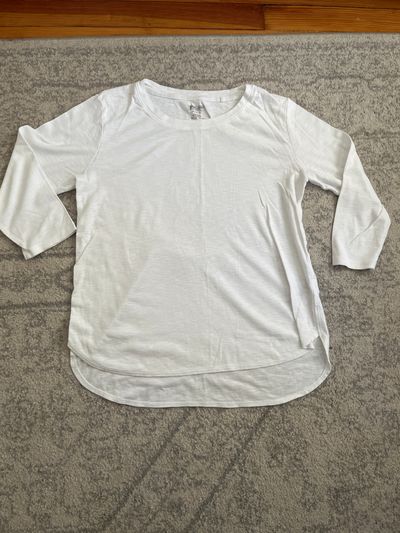 Kirkland White tunic shirt 3/4 sleeves EUC Women's - M