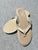 Old Navy NEW Nude color sandals flip flops 1 inch sole. Leather upper. 9 (Adult)