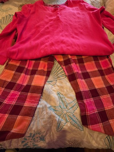 Sonoma 2 Piece Pink Plaid Pajamas Women's 2X
