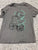 Cat and Jack Boys grey skeleton game over tshirt 6T/6