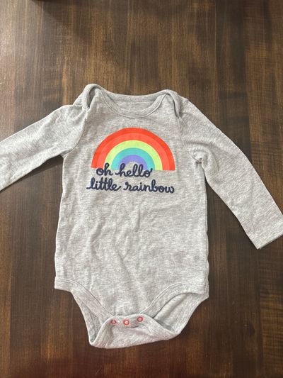 Cat and Jack Oh hello little rainbow onesie 6-9 Months