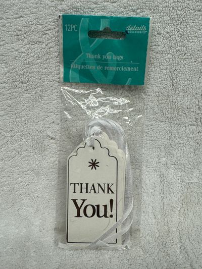 12 piece Thank you tags. New 12 piece Thank you tags. New