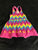Children's place Rainbow chevron dress 12 Months
