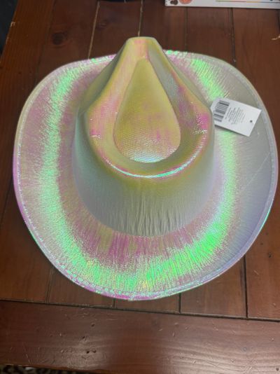 No size. Brand new with tags pink shimmery, cowboy No size. Brand new with tags pink shimmery, cowboy Hat Hat M 7 to 7-1/8in