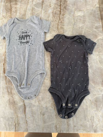 2 short sleeve onesies  3 Months