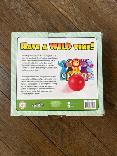 Imagination Jungle Bowling - Wooden Pins and Ball