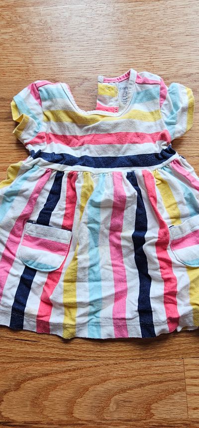 Carter's Like new color stripes dress 3 Months