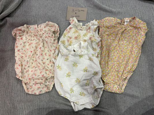 Various 4 onesie outfits 3-6 Months