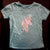 Light blue unicorn graphic short sleeved tee  7-8