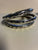 Wide wrist 8 inch set of 3 stackable bangles 3 thick silver design bangle bracelets