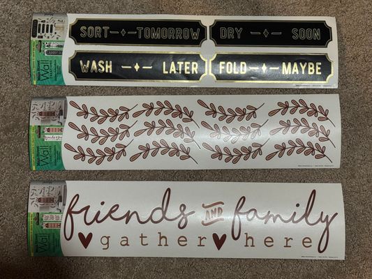 Brand New wall decals for laundry room and home Brand New wall decals for laundry room and home