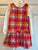 Gymboree Long sleeve white shirt with pink/orange plaid jumper 6T/6