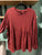 Curve Maroon long sleeve babydoll shirt Women's 2X