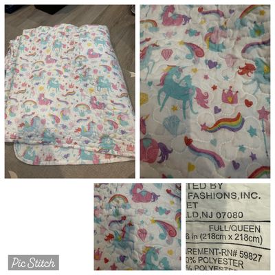 Full Queen Unicorn themed comforter