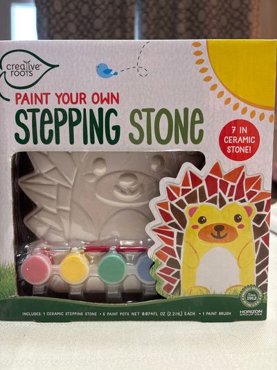 NEW - paint your own stepping stone Hedgehog - 7 inches