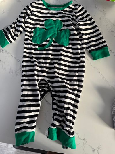 UB Shamrock footless pjs 12 Months