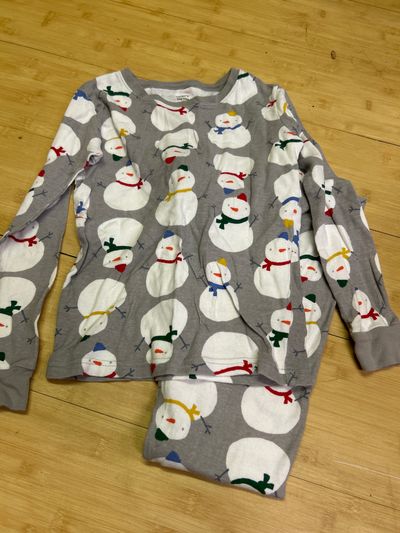 Carters Snowman long sleeve and pants set Tag size 10 10-12