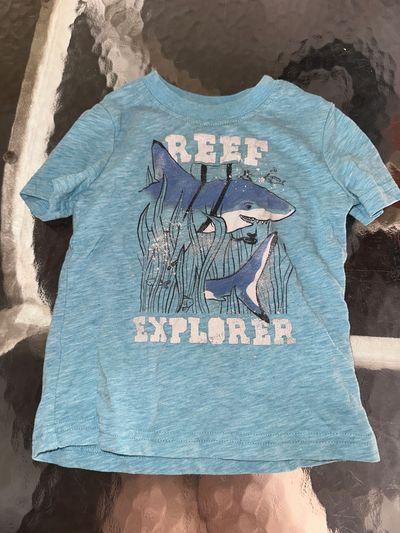 Osh Kosh light blue reef explorer short sleeve shirt 18 Months