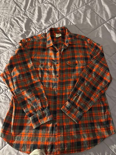 Old Navy Red Plaid Flannel Shirt Men's - XL