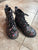 The Childrens Place Black floral ankle boots with zippers on side 3 (Big Kid)
